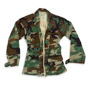 Camouflage Military Jacket XS Vintage